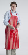 View Item Butchers Apron Striped (Red & White)